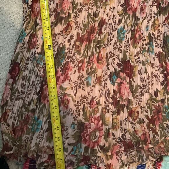 NWT byTiMo Plisse Floral Midi Dress Size Small Multi Color - Picture 11 of 11